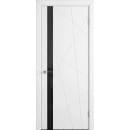 Дверное  полотно K5 белая эмаль стекло черный лак 2000х800х38мм