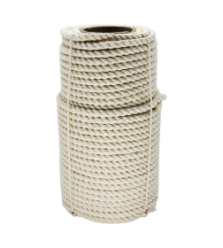 Веревка  хлопковая  крученая  8 мм, катушка 50м