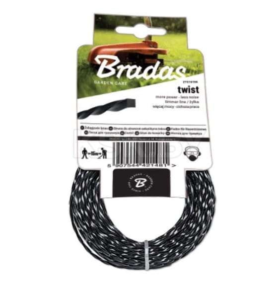Леска для триммера 3,0 мм х 15 м плетеная BRADAS ZTS3015K (ZTS3015K) 