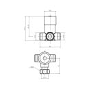 Блок смешивания воды с механической предустановкой температуры хром, латунь Fashun ACCC (ACCC) 