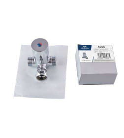 Блок смешивания воды с механической предустановкой температуры хром, латунь Fashun ACCC