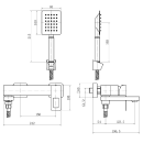Смеситель для ванны и душа сатин Fashun A53117 (A53117) 