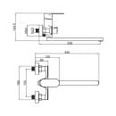 Смеситель для ванны и душа хром Fashun A2285 (A2285) 