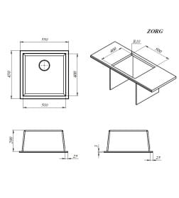 Мойка ZORG ZRN 4555 PREMIUM