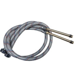 Подводка для смесителей (штуцер 106/100 мм) 1/2” х M10 L-60 см Нейлон (ПАКЕТ) ЦС