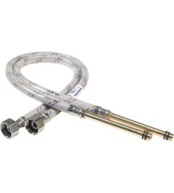 Подводка для смесителей (штуцер 106/100 мм) 1/2” х M10 L-80 см Нейлон (ПАКЕТ) ЦС