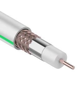 Кабель SAT 703 B, Cu-Al-Cu, (75%), 75 Ом, 100 м (белый) REXANT 01-2431