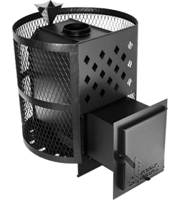 Печь банная "Тайга 16" (закрытая каменка,сетчатый кожух)