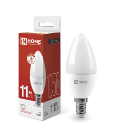 Лампа светодиодная LED-СВЕЧА-VC 11Вт 230В Е14 4000К 990Лм IN HOME 4690612020471