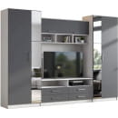 Гостиная Палермо-7 (анкор белый/графит) Астрид-мебель ЦРК.ПЛР.07 (ЦРК.ПЛР.07 б/графит) 