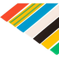 Набор термоусаживаемых трубок №20 ТУТ нг 20/10 мм 10 см 7 цветов (упак. 21 шт.) REXANT 29-0120