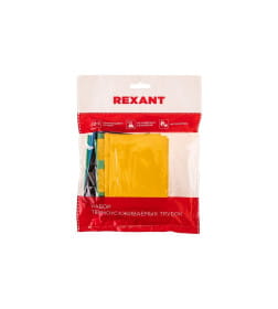 Набор термоусаживаемых трубок №24 ТУТ нг 50/25 мм 10 см 7 цветов (упак. 21 шт.) REXANT 29-0124