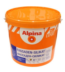 Краска в/д  фасадная Alpina EXPERT Fassadenweiss Silikat Base1, 10 л  (14,6 кг)