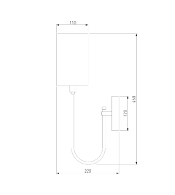 Настенный светильник с тканевым абажуром 60164/1 черный Eurosvet