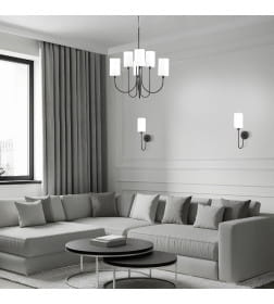 Подвесная люстра с тканевыми абажурами 60164/6 черный Eurosvet