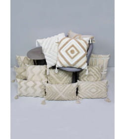 Наволочка декоративная 45х45 см, TUFTED MATEX белый;молочный;бежевый меланж ALEX-017