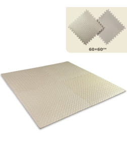 Пазл-коврик Calviano EVA 60х60х1,2 см бежевый (4 шт.)