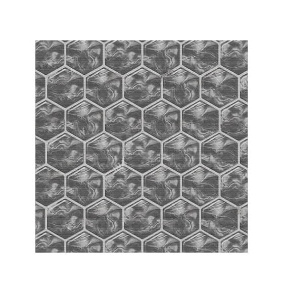 Коврик для ванной комнаты "Элемент" 1,3х12 м - "Соты 3D" серая (23009-grey) 