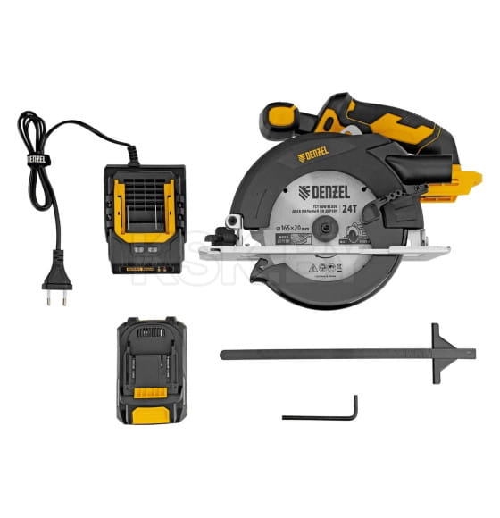Пила циркулярная аккумуляторная Denzel CCSH-20-165 (27405) 