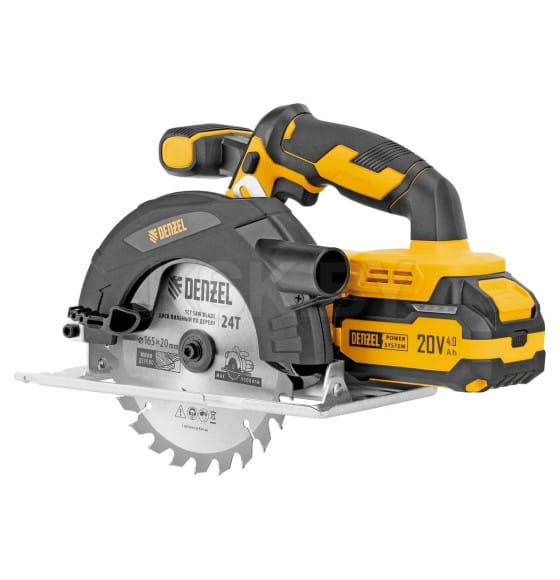 Пила циркулярная аккумуляторная Denzel CCSH-20-165 (27405) 