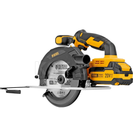 Пила циркулярная аккумуляторная Denzel CCSH-20-165 (27405) 