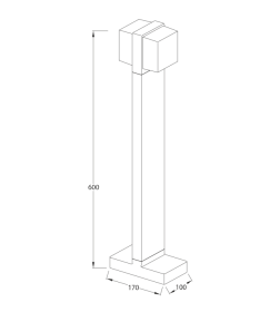 Светильник садово-парковый Maul чёрный, 1520 TECHNO LED