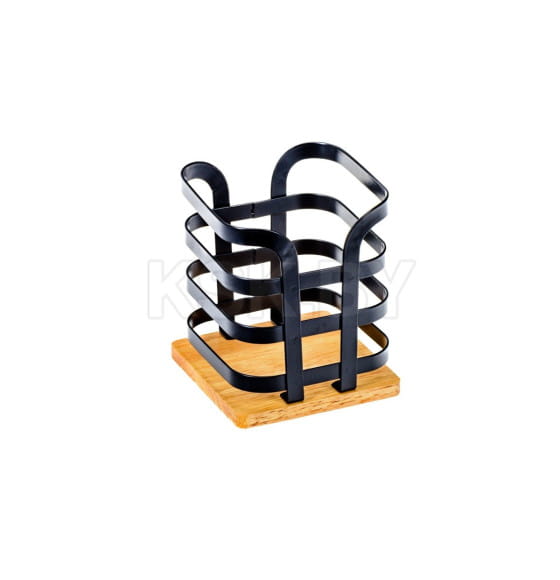 Подставка для столовых приборов металлическая 12х12х14 см HOME LINE XX12281P-W (XX12281P-W) 