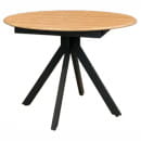 Стол обеденный "Москва" 1000(1400) мм бабочка (МДФ Дуб Монтана/рама черная/Металл черный) Элементика