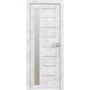 Дверное полотно Амати 04, 800х2000, Экошпон, Бетон снежный,стекло матовое