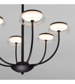 Потолочный светодиодный светильник со стеклянными плафонами 50388 LED Черный Eurosvet