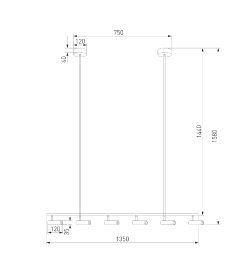 Потолочный светодиодный светильник 20252/6 LED черный/латунь Eurosvet