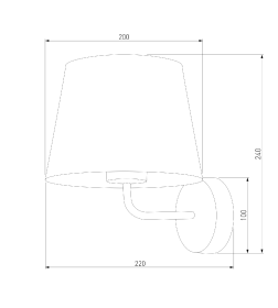 Настенный светильник с тканевым абажуром 1884 Maja Black TK Lighting