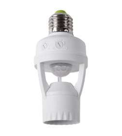 Датчик движения в патрон E27 ДДП 01, 360°, 60 Вт, 10-2000Лк, 7 м, 10-300 сек REXANT 11-9203