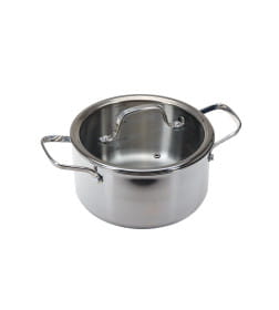 Кастрюля из нержавеющей стали 3,6 л/20 см со стеклянной крышкой BB102419