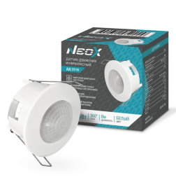 Датчик движения инфракрасный встраиваемый ДД 201Б 1200Вт 360 гр. 8м IP20 белый NEOX 4690612052229