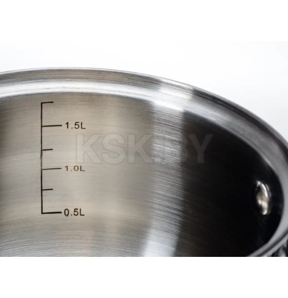 Сотейник из нержавеющей стали со стеклянной крышкой 2,1 л Fresca BB102435 (BB102435) 