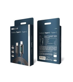 Кабель Type-C - Type-С, 5A, 100Вт, 1 м (в черной нейлоновой оплетке) REXANT 18-7074