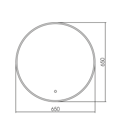 Зеркало Silver mirrors "Плаза" Д650 (сенсорный выключатель)