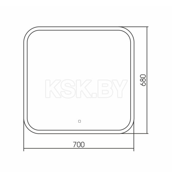 Зеркало Silver mirrors "Стив" 700х680 (сенсорный выключатель) (СБ-00005995) 