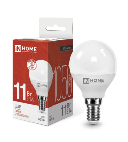 Лампа светодиодная LED-ШАР-VC 11Вт 230В Е14 4000К 990Лм IN HOME 4690612020594