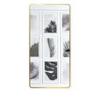 Зеркало прямоугольное с подсветкой, сенсор на касание с закругленными углами с УФ-окантовкой, 50х100 см золото Emze (LED.UV.SMART.50.100.AUR) 