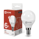 Лампа светодиодная LED-ШАР-VC 6Вт 230В Е14 4000К 570Лм IN HOME 4690612020518 (4690612020518) 