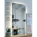 Зеркало прямоугольное с подсветкой, сенсор на касание с закругленными углами, 45х77 см Emze LED.SMART.45.77.4K (LED.SMART.45.77.4K) 