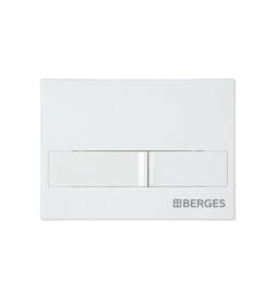 Комплект Berges: инсталляция Visam Slim 525 кнопка L1 белая, унитаз FLOE S Rimless, сиденье дюропласт Floe S Slim SO