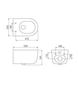Комплект Berges: инсталляция ATOM Line 410 кнопка белая, унитаз Tornas, сидение дюропласт Tornas Slim SO