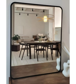 Зеркало с подсветкойс черной УФ-окантовкой, 60х80 см (бесконтактное включение) Emze LED.UV.SMART.60.80.CHE.4K