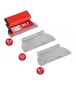 Малярный шпатель DLT Finish версия PRO, h-образный, 20 см (лезвия 0.3, 0.5, 0.7 мм)