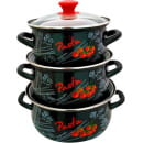 Набор кастрюль Болоньезе-1-ЭКСТРА 2/3/4 л (черный) 61915-БОЛОНЬЕЗЕ (61915-БОЛОНЬЕЗЕ) 