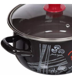 Набор кастрюль Болоньезе-1-ЭКСТРА 2/3/4 л (черный) 61915-БОЛОНЬЕЗЕ