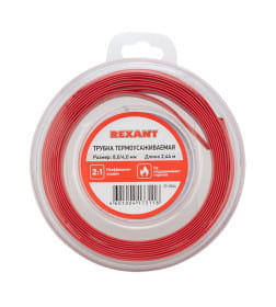 Трубка термоусаживаемая 8,0/4,0 мм 2,44 м (красная) REXANT 29-0044